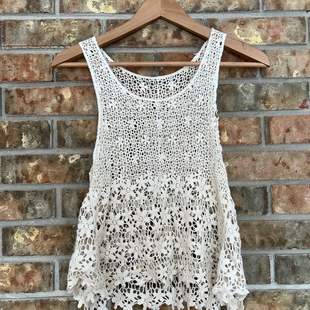 Cream Knit Bathing Suit Coverup